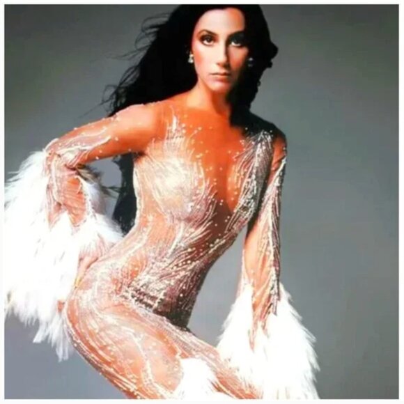 VINTAGE BOB MACKIE Embellished EmbroideredTop Sweater Cardigan Beaded - Picture 8 of 9